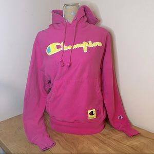 Champion Pink, Yellow Cold Weather Hoodie